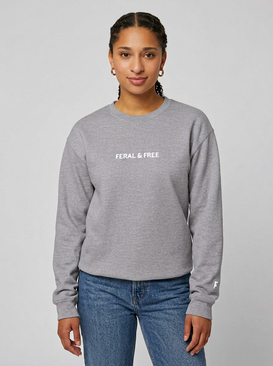 Generated by Modelfy for Feral & Free Classic Crewneck Sweater