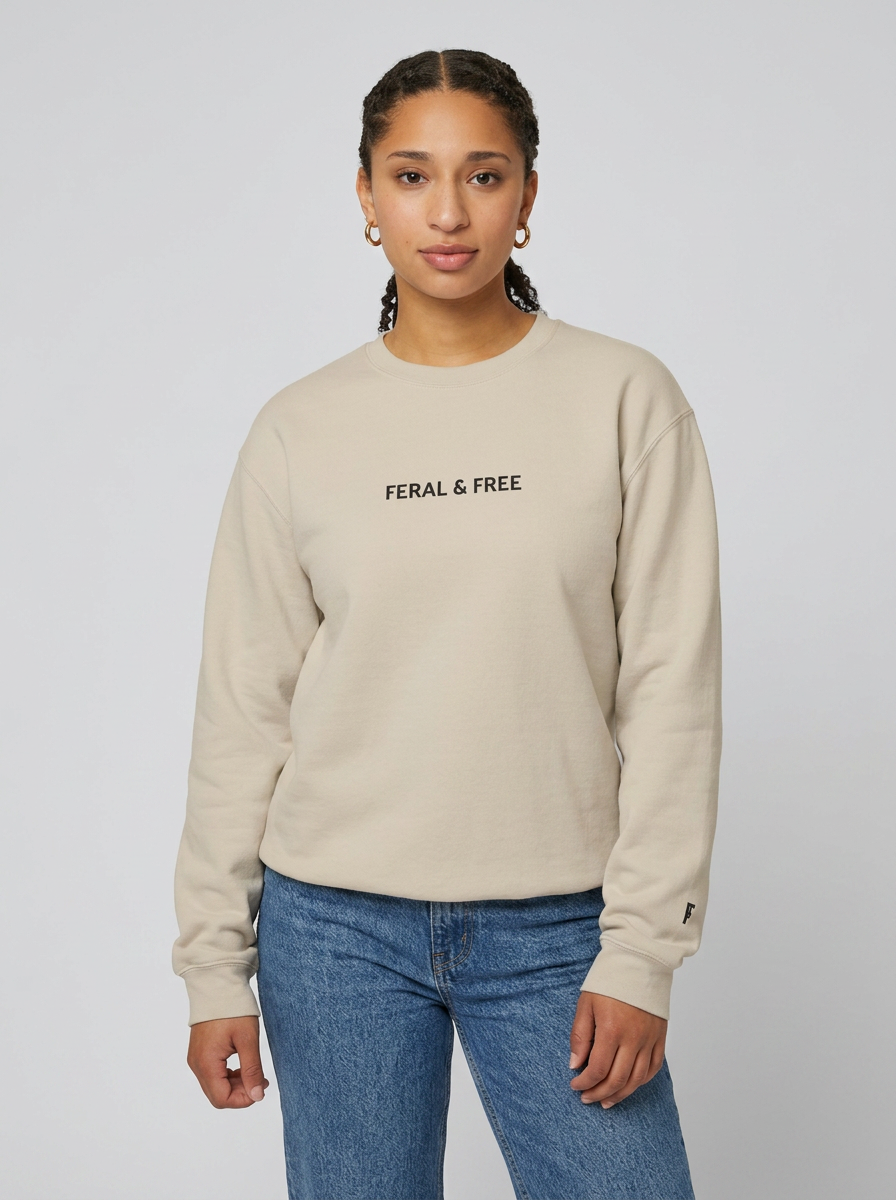 Generated by Modelfy for Feral & Free Classic Crewneck Sweater