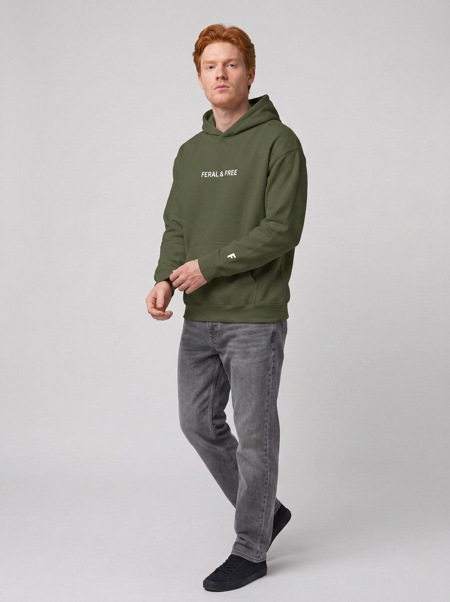 Generated by Modelfy for Feral & Free Classic Hoodie
