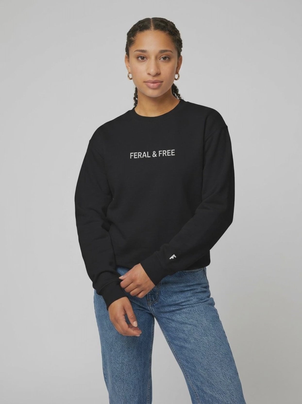 Generated by Modelfy for Feral & Free Classic Crewneck Sweater